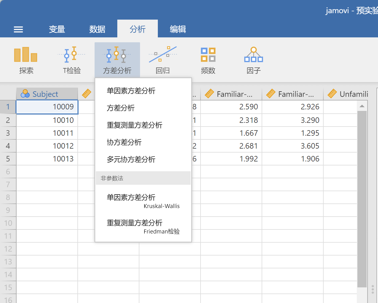 方差分析